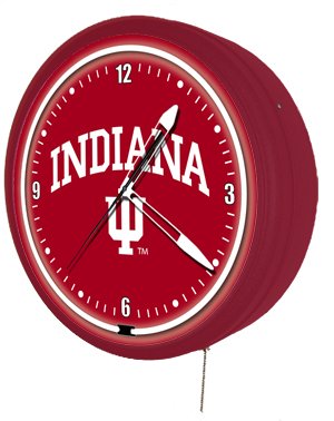 Indiana Hoosiers Neon Clock