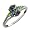 2.36 Ct Oval Green Mystic Topaz and Green Peridot Argentium Silver Ring