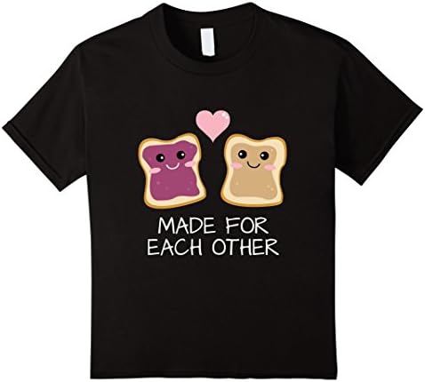 Kids Made For Each Other Peanut And Butter Jelly Sandwich T-shirt 10 Black