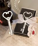 HEART ACCENTED KEY BOTTLE OPENER - HEART ACCENTED KEY SHAPED BOTTLE OPENER FAVORS, Quantity of 20 pc,