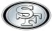 San Francisco 49ers NFL Silver Auto Emblem