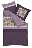 Kaeppel G-100408-55D3-VFMF Bettw&auml;sche 2-teilig La Nuit 155 x 220 cm Microfaser Flanell, aubergine