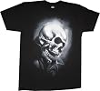 Ghost Rider Skull Airbrush Bling Black Shirt
