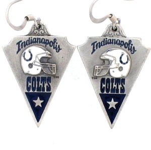 NFL Indianapolis Colts Cast Dangle Earrings