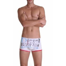 Diesel Men's Boxer Briefs Breddox White
