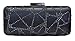 Chicastic Sparkle Hard Box Wedding Evening Clutch Purse With Rhinestone Closure
