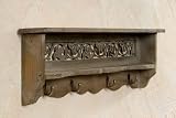 HOLZREGAL GARDEROBE HANDTUCHHALTER WANDBOARD REGAL MIT METALL VERZIERUNG