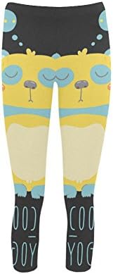 TBeautty Custom Womens Cute Panda Be Coll Do Yoga Capri Leggings Skinny Exercise Pants