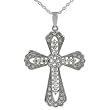 Tressa Sterling Silver Pave Style CZ Cross Pendant
