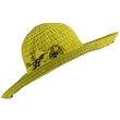 UPF 50 Sun Beach Hat Floppy Floral Straight Brim Olive Green