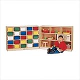 25 Tray Cubbie Fold-n-lock With Colored Trays With Clear Trays