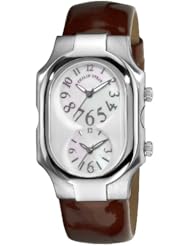 Philip Stein Womens 2-F-FSMOP-LCH Signature Brown Patent Leather Strap Watch