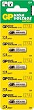 GP Alkaline Battery 27A 12V - Pack of 5 GP27A-C5 MN27 A27
