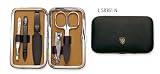 3 Swords - 5 Piece Manicure & Pedicure Case, made of authentic Leather, Grade: Made in Solingen