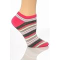 Womens/Ladies Striped Trainer Socks (Pack of 3)