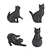 Mochiglory Set of 4 Cat Shape Iron Drawer Pulls Knobs for Cabinet Wardrobe Cupboard