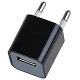 USB Power Adapter charger Apple For iPhones and other models including iPods 220V for use in Europe-Black