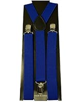Unisex Clip-on Elastic Y-shape Suspenders - Royal Blue