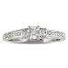 Diamond Promise Ring set in Sterling Silver Available in Sizes 40