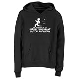 Sweatshirt Woman Black  My Boyfriend Is An Illegal Immigrant Dutch Antillean  Netherlands Antilles Country