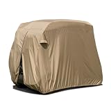 Golf Car EasyOn Cover  Tan Fits Most FourPerson Golf Cars