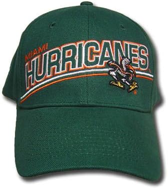 NCAA OFFICIAL UM MIAMI HURRICANES GREEN IBIS CAP ADJ