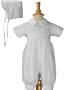 White Christening Baptism Gabardine Coverall
