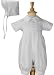White Christening Baptism Gabardine Coverall