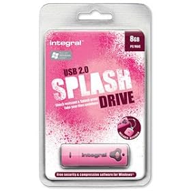 Integral Splash - USB flash drive - 8 GB - USB 2.0 - pink