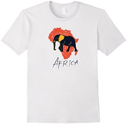 Men's AFRICA ELEPHANT MAP 3XL White