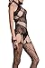 Microcosm Sexy Mesh Lingerie for Women Open Crotch Corest Fishnet Mini Dress (Style#3)