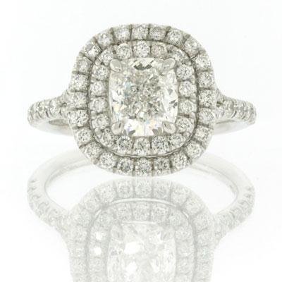 2.46ct Cushion Cut Diamond Engagement Anniversary 
