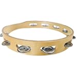 Tiger 12" Tambourin en bois avec poig...