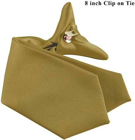 Boy's Solid Clip on Tie - Honey Gold/8"