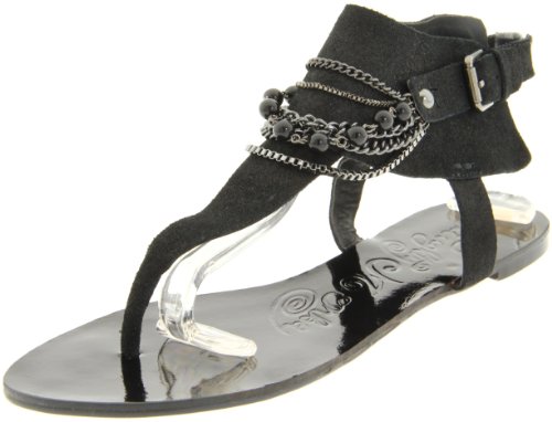 Naughty Monkey Women's Parton Thong Sandal,Black,10 M US