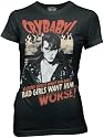 Cry Baby Bad Girls Want Him Worse Black Junior T-shirt