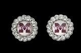 Circle Pendant Earrings Mississippi State University Bulldogs Miss State