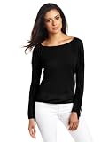 Minnie Rose Women’s Boat Neck Fringe Sleeve Pullover Sweater