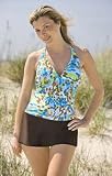 Deep Sea Halter Tankini Top - Plus Size Swimwear Plus Size Swimsuit