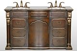 Antique Bathroom Vanity for Victorian Bath Double Sink Antique Vanity LUX-H-0173