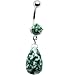 Semi Precious Amazonite Stone Teardrop Belly Ring