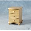 Pine Bedside Table - Sol 3 Drawer Antique Pine Bedside Chest Table