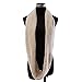 Kobwa(TM) Creamy White WomenComfortable Soft Warm Wool Knit Infinity Scarves Loose Loop Circle Scarf Wrap with Keyring