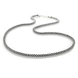 Bling Jewelry Sterling Silver Bali Caviar Chain Necklace