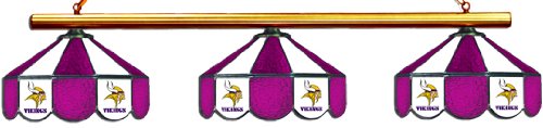 Minnesota Vikings Pool Table Light - Stained Glass Shades