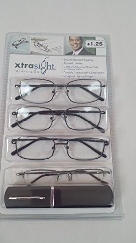 FOSTER GRANT MEN'S 4 PAIR +1.25 Reading Glasses 3 pair "Marty" 1 "Lexington
