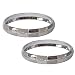 Costume Jewelry Rodium Plated Bangle Bracelets Pair from India Unique Gift for Her 2.3 inches (cbanp002a)