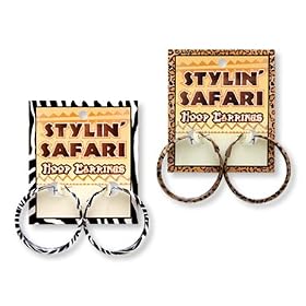 Stylin' Safari Animal Print 1 Hoop Earrings