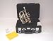 Crystalcello WD481 B Flat Nickel Plated Pocket Trumpet with Carrying Case