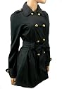 NEW EX INTERNACIONALE WOMEN / LADIES BLACK DOUBLE BREASTED MAC / COAT